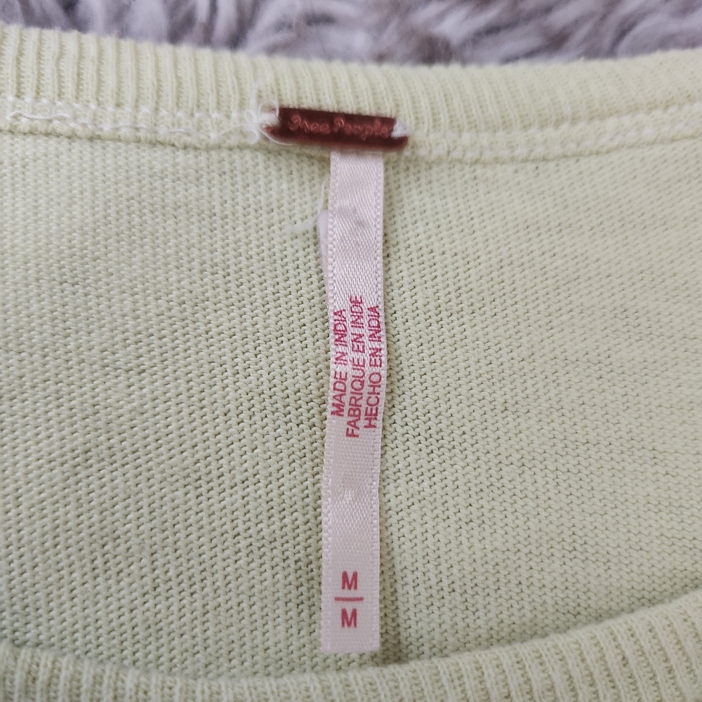 Free People Catalina Mini Dress Yellow Short Sleeve Gathered Bust Women's Medium - Picture 8 of 13